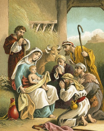 The Adoration of the Shepherds by English School